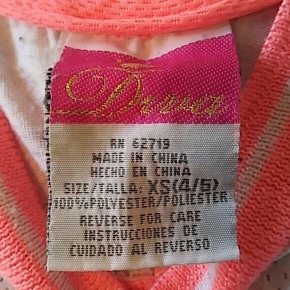 Diva X-Small Raglan Top Girls "You Got This Girl" Neon Pink White Mesh Tee Shirt - Picture 7 of 7